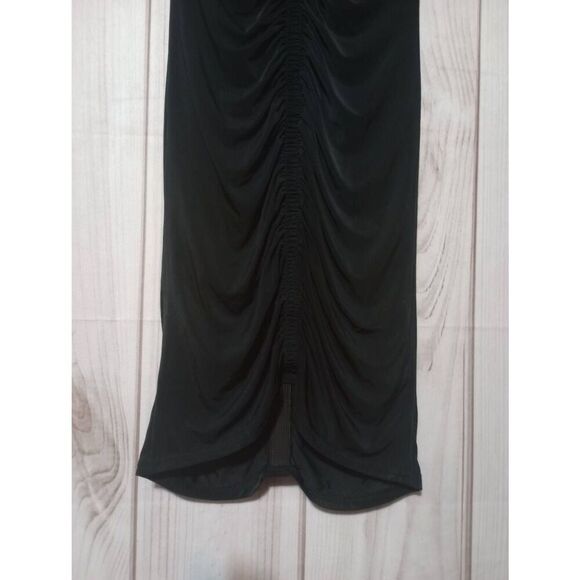 Topshop Dress Ladies‎ 4 Black Ruched Front Mini Off Shoulder - Picture 4 of 7